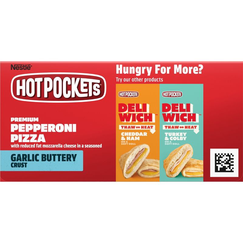 slide 6 of 6, Hot Pockets Garlic Buttery Crust Frozen Pepperoni - 8pk/36oz, 8 ct; 36 oz