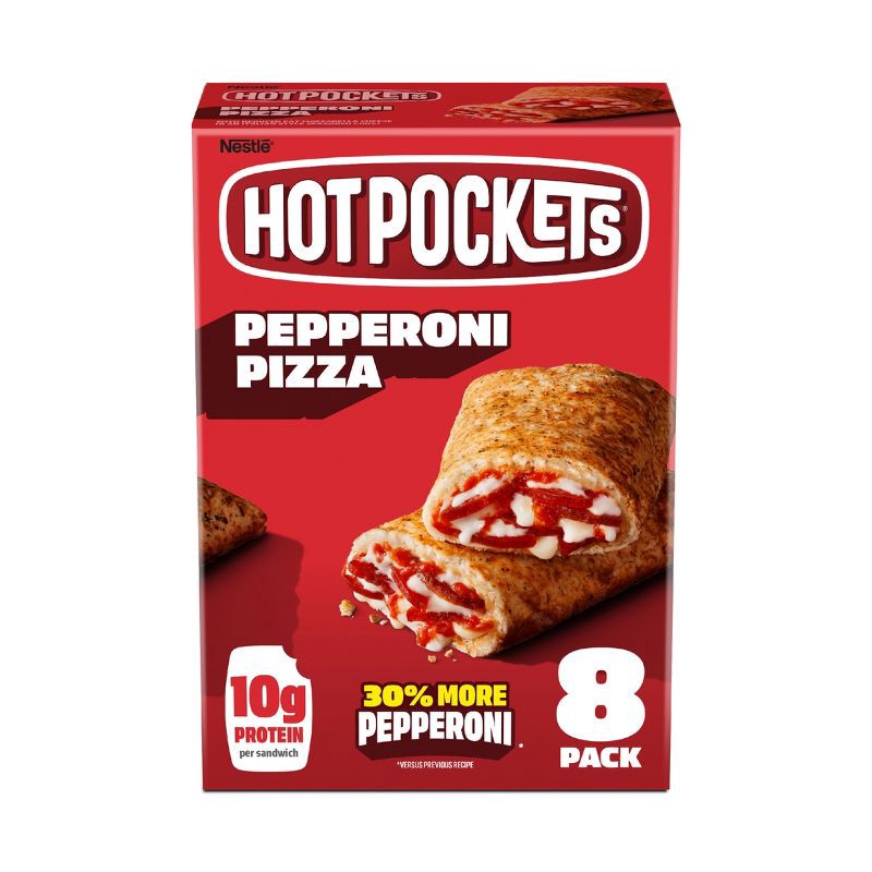 slide 1 of 13, Hot Pockets Garlic Buttery Crust Frozen Pepperoni - 8pk/36oz, 8 ct; 36 oz