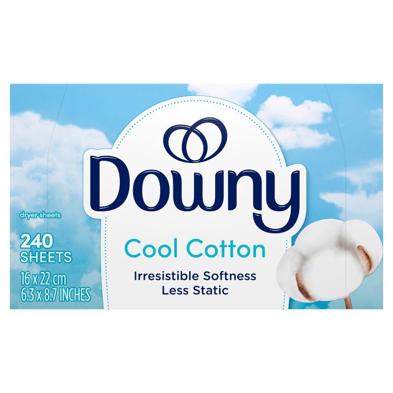 slide 2 of 8, Downy Cool Cotton Fabric Softener Dryer Sheets - 240ct, 240 ct