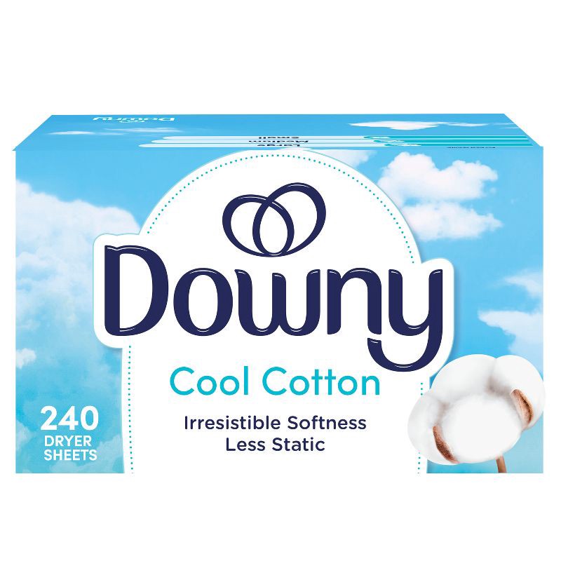 slide 1 of 8, Downy Cool Cotton Fabric Softener Dryer Sheets - 240ct, 240 ct