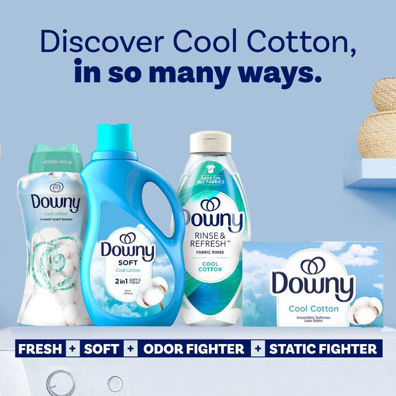 slide 7 of 8, Downy Cool Cotton Fabric Softener Dryer Sheets - 240ct, 240 ct