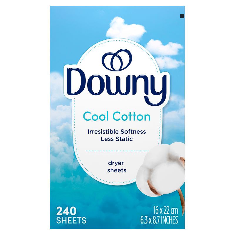 slide 8 of 8, Downy Cool Cotton Fabric Softener Dryer Sheets - 240ct, 240 ct