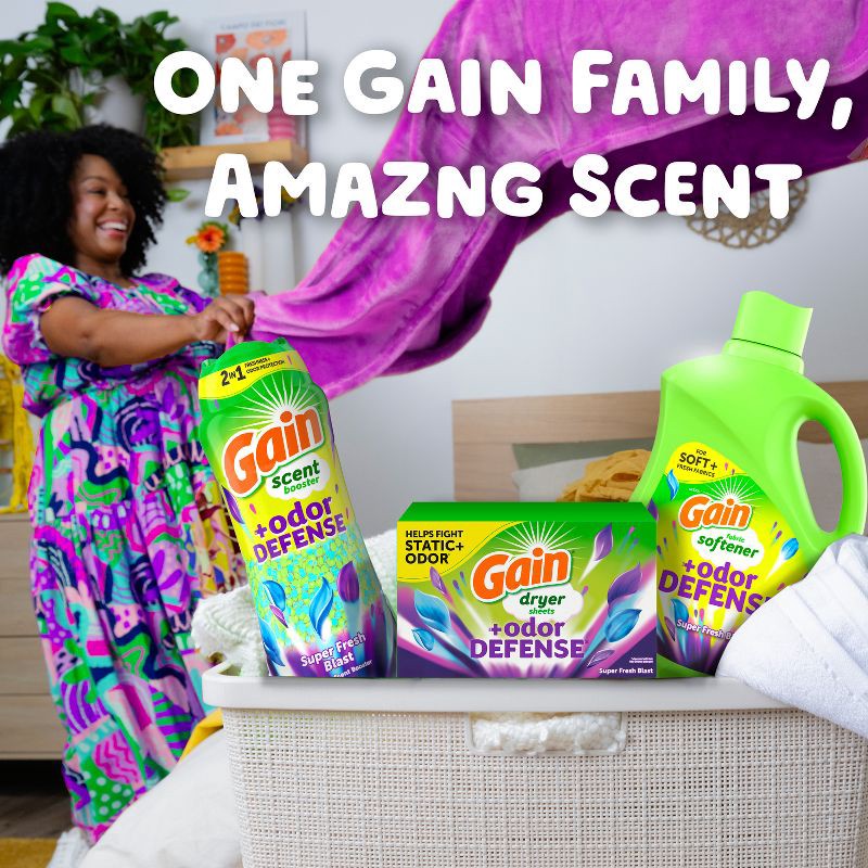 slide 5 of 8, Gain Odor Defense Dryer Sheets- 240ct, 240 ct