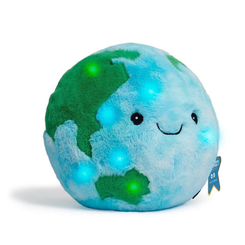 slide 1 of 1, FAO Schwarz 9" Glow Brights LED with Sound Globe Toy Plush, 1 ct