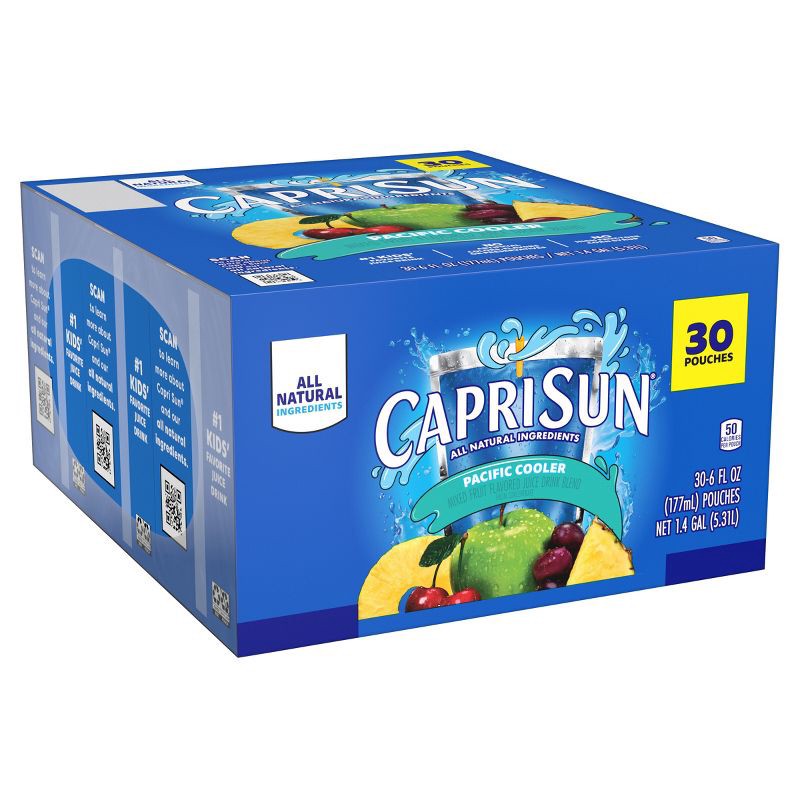 slide 8 of 8, Capri Sun Pacific Cooler Mixed Fruit Juice Boxes - 30pk/6 fl oz Pouches, 30 ct; 6 fl oz