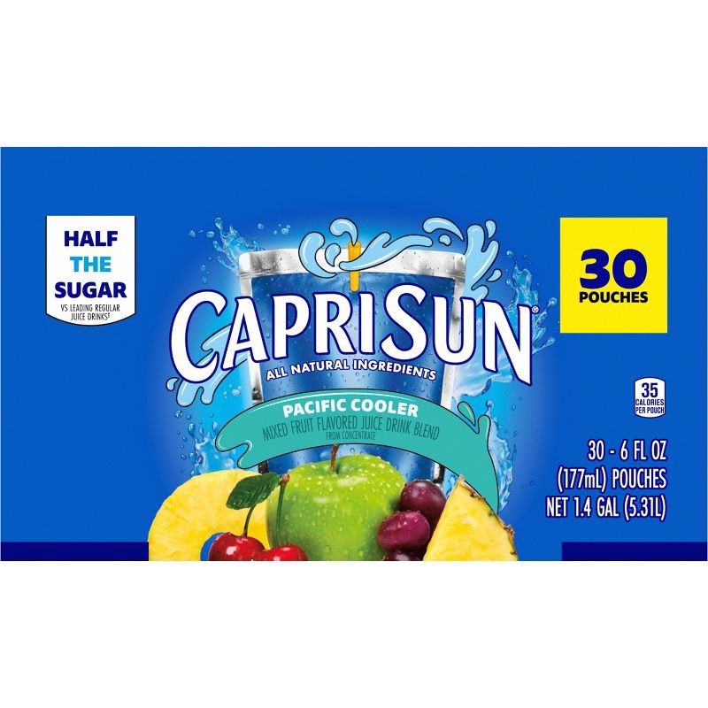 slide 9 of 12, Capri Sun Pacific Cooler Juice Drink - 30pk/6 fl oz Pouches, 30 ct; 6 fl oz