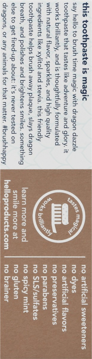 slide 8 of 9, Hello Kids Dragon Dazzle Fluoride Toothpaste Blue Raspberry, 4.2 oz