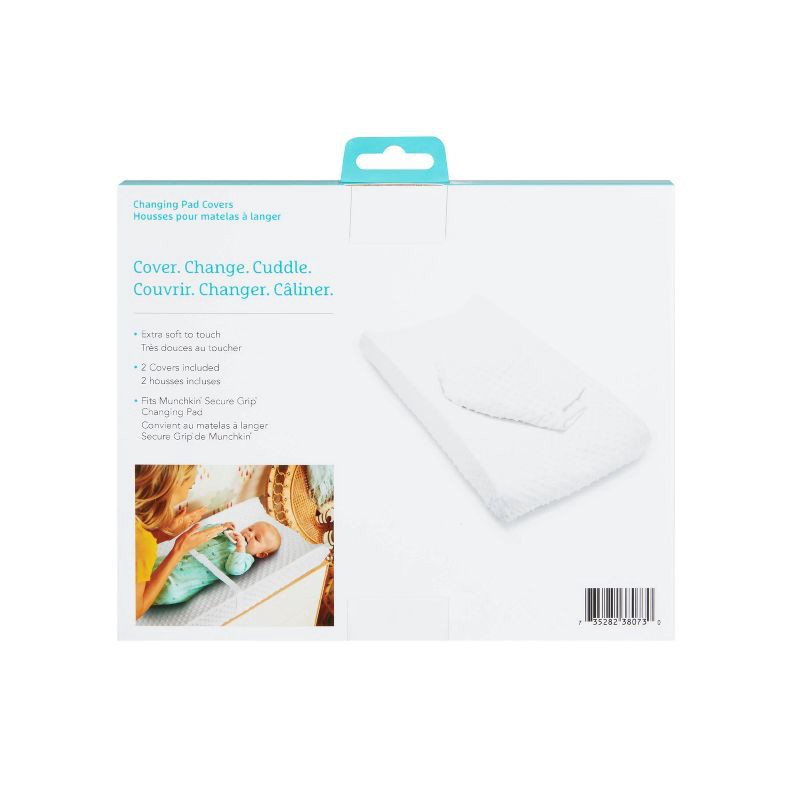 slide 6 of 6, Munchkin Soft Diaper Changing Pad Covers - Warm White - 2pk, 2 ct