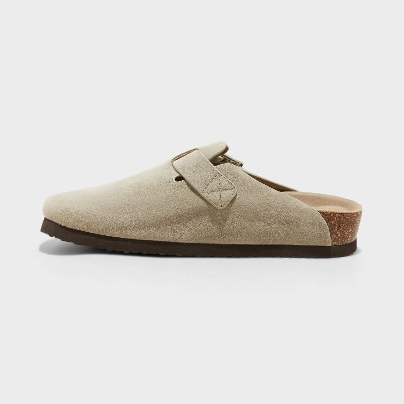 slide 2 of 4, Women's Betsy Clog Mule Flats - Universal Thread™ Taupe 10: Slip-On Faux Leather, Medium Width, 1 ct