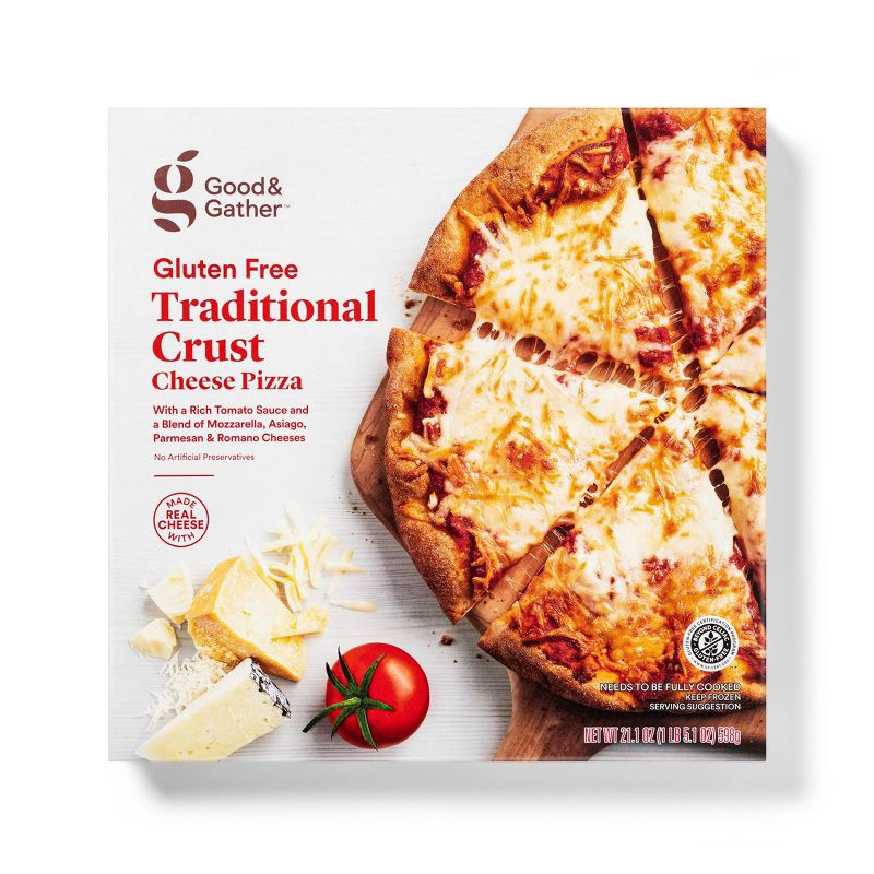 slide 1 of 3, Gluten Free Traditional Crust Frozen Cheese Pizza - 21.1oz - Good & Gather™, 21.1 oz