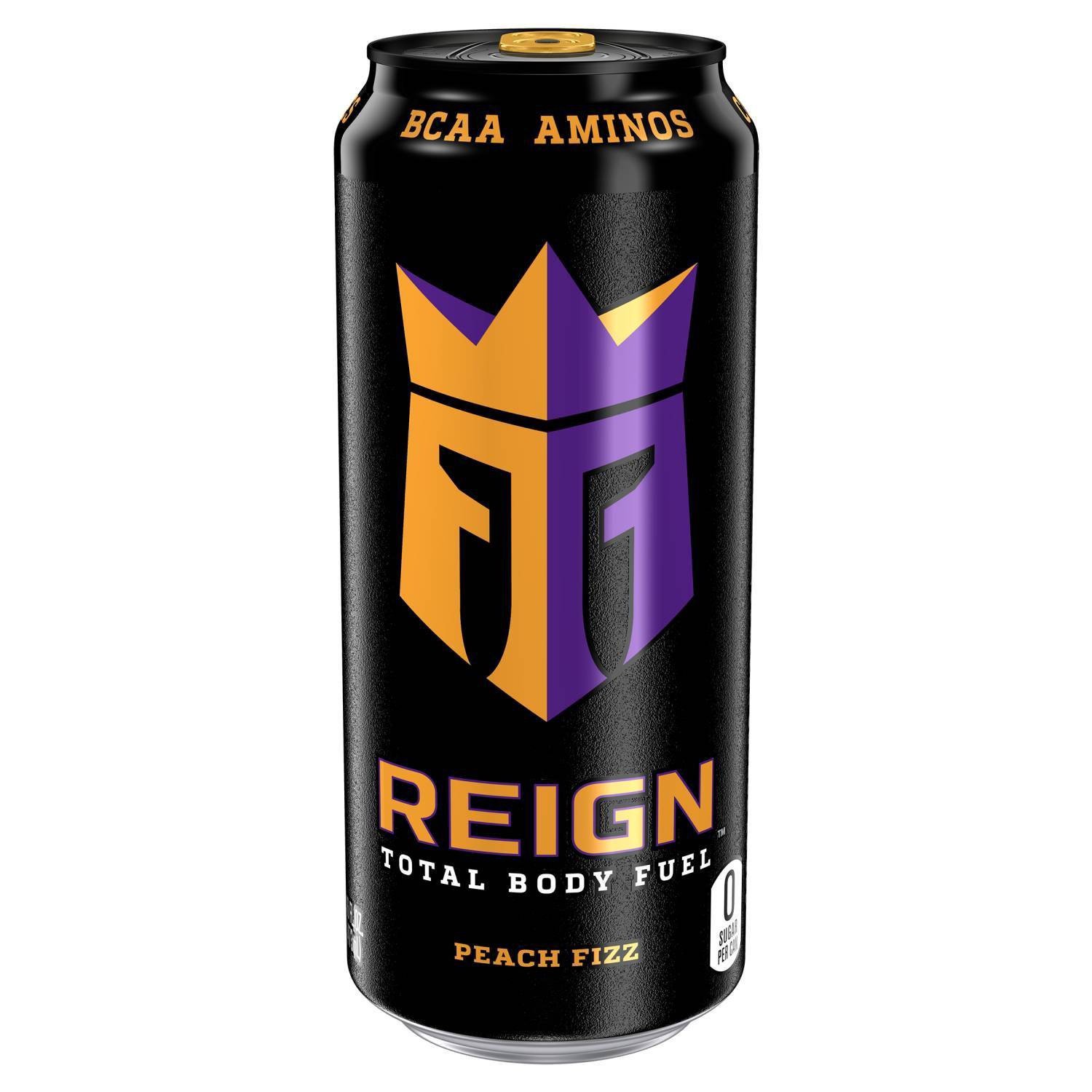 slide 1 of 9, Reign Total Body Fuel Peach Fizz Energy Drink 16 oz, 16 oz