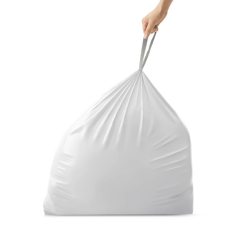 slide 3 of 3, simplehuman 50% Post-Consumer Recycled Tall Kitchen Drawstring Trash Bags - 13gal - 50ct, 13 gal, 50 ct