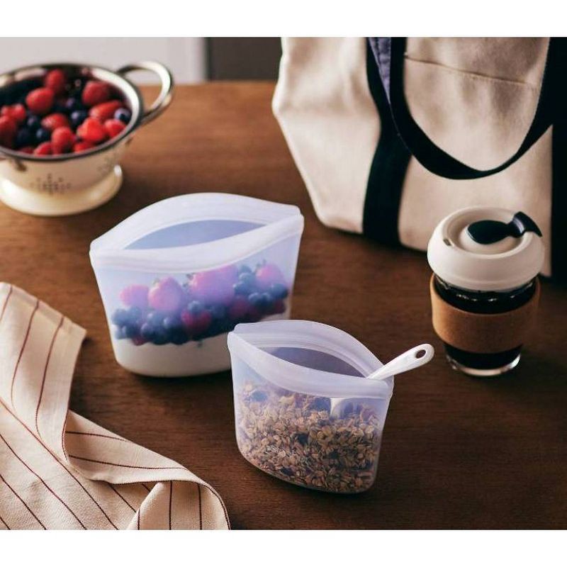 slide 3 of 4, Stasher Reusable Bowls Set - 1 & 2 Cup - 2pk - Clear, 2 ct