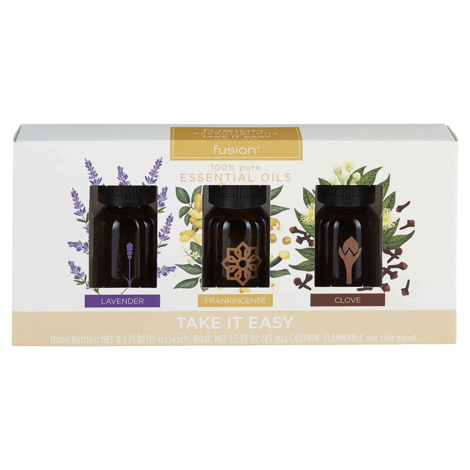 slide 1 of 3, ScentSationals Fusion Take It Easy 3-pack Essential Oil Set, 45 ml
