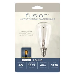 ScentSationals Fusion replacement light bulb for Edison Bulb wax warmers, 40 Watt