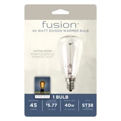 ScentSationals Fusion replacement light bulb for Edison Bulb wax warmers, 40 Watt