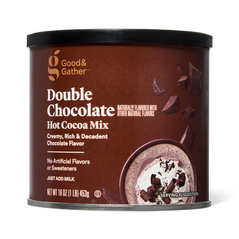 slide 1 of 5, Double Chocolate Flavored Hot Cocoa Mix - 16oz - Good & Gather™, 16 oz