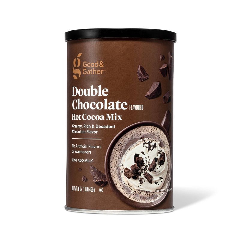 slide 1 of 4, Double Chocolate Flavored Hot Cocoa Mix - 16oz - Good & Gather™, 16 oz