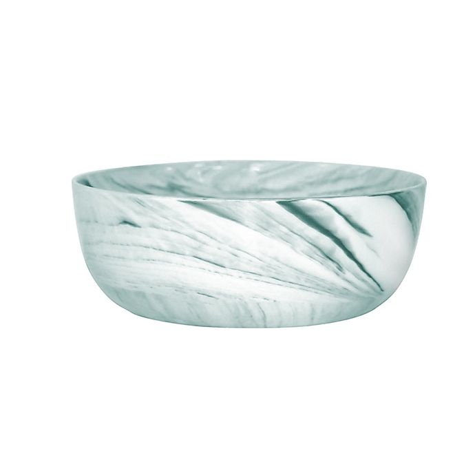 slide 1 of 1, Artisanal Kitchen Supply Coupe Marbleized Cereal Bowls - Teal, 4 ct