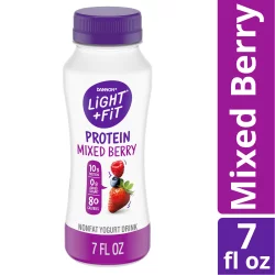 Light + Fit Nonfat Mixed Berry Protein Smoothie Yogurt Drink