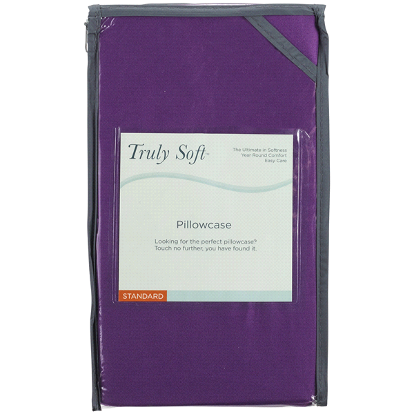 slide 1 of 1, Truly Soft Standard Pillowcase Set-Purple Magic, 1 ct