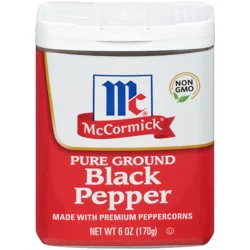 McCormick Pure Ground Black Pepper, 6.0 oz
