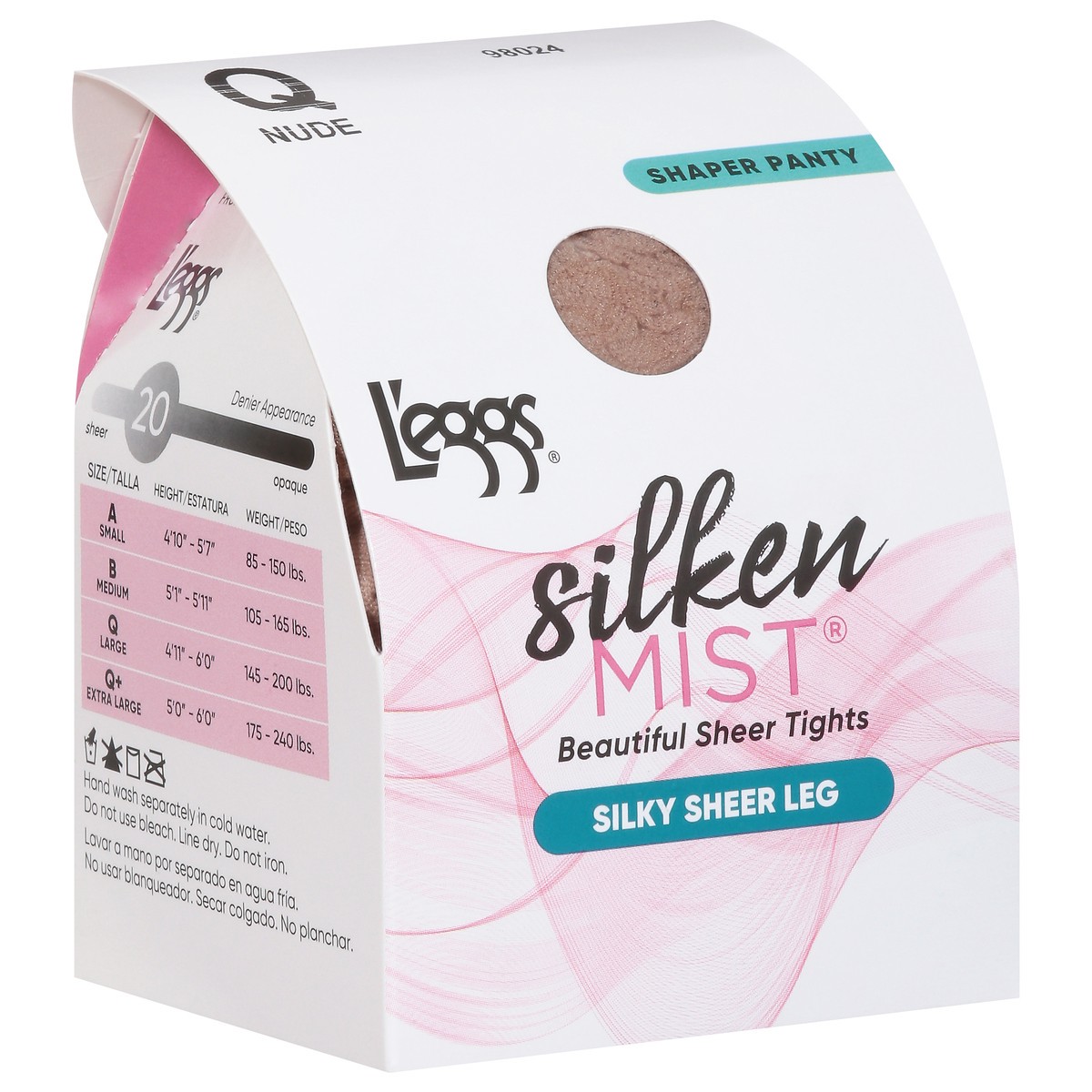 slide 12 of 12, L'eggs Silken Mist Q Nude Silky Sheer Leg Shaper Panty 1 ea, 1 ea