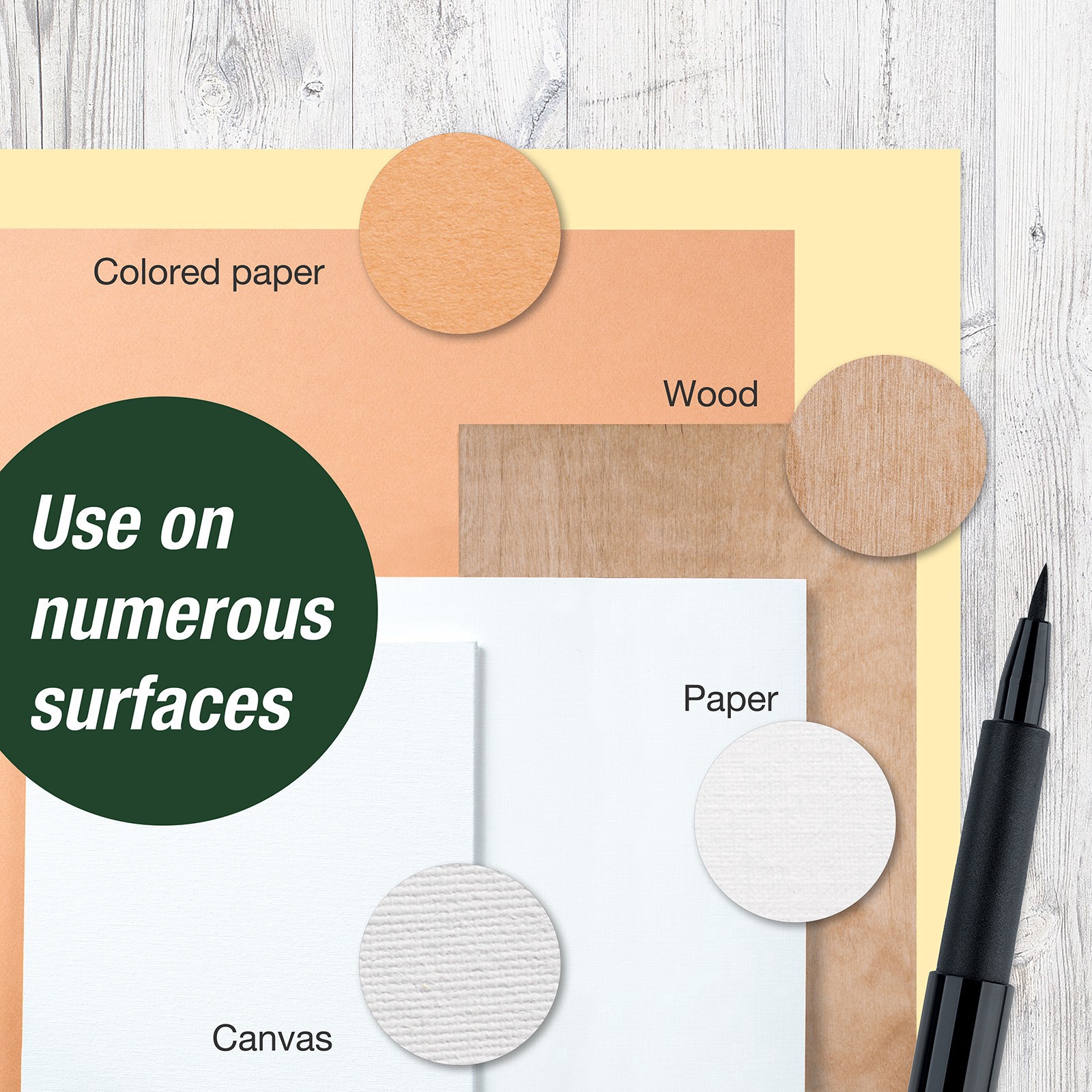 slide 2 of 9, Faber-Castell Pitt 8 Piece Black Artist Pen Set, 8 ct