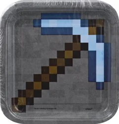 Unique 6-7/8 Inch Minecraft Plates - 8 ct