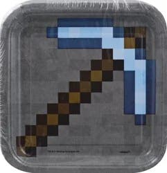 Unique 6-7/8 Inch Minecraft Plates - 8 ct