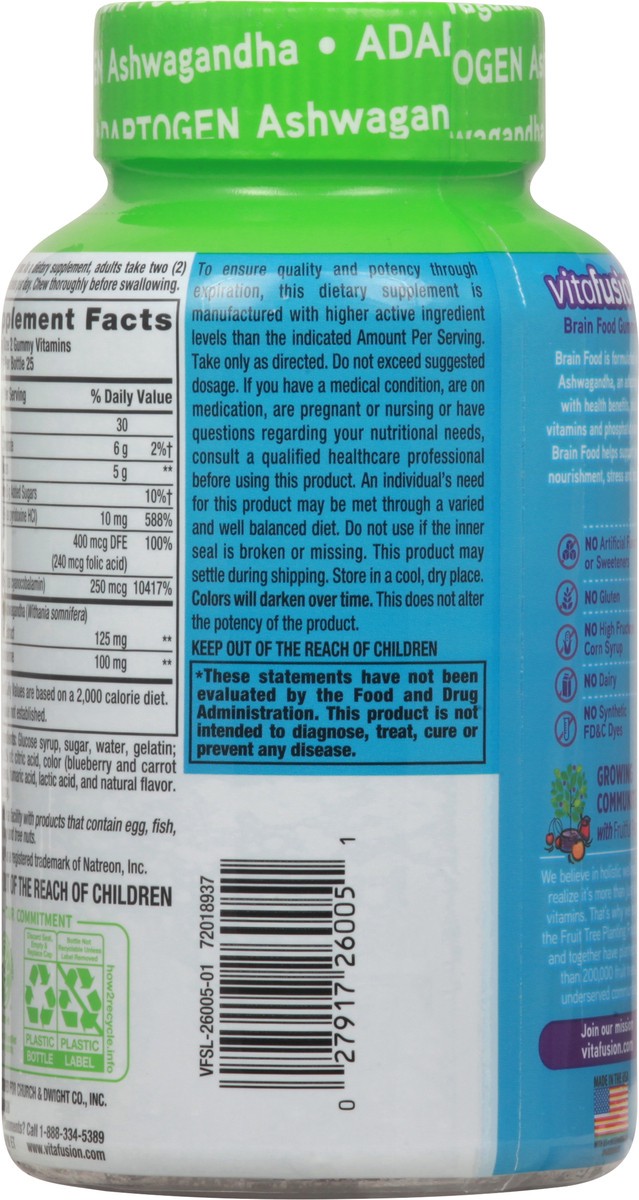 slide 9 of 10, Vitafusion Brain Food, 50 ct