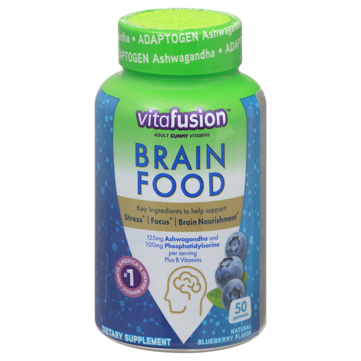 slide 5 of 10, Vitafusion Brain Food, 50 ct