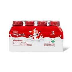 Organic Whole Milk Shelf Stable - 8 fl oz/12ct - Good & Gather™