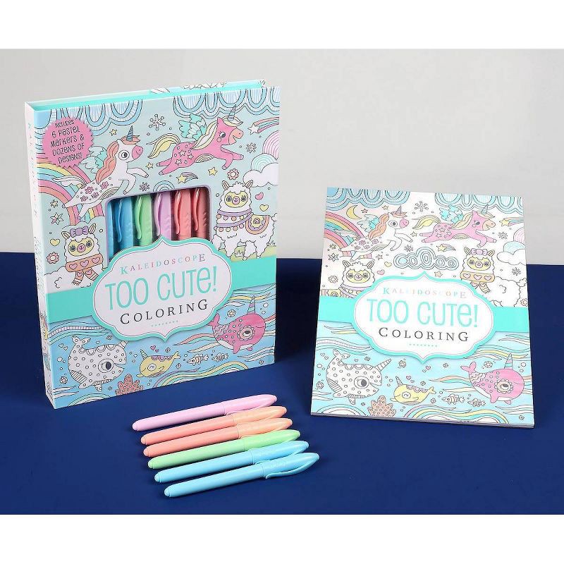 slide 5 of 6, Silver Dolphin Kaleidoscope: Too Cute! Coloring (Board Book), 1 ct