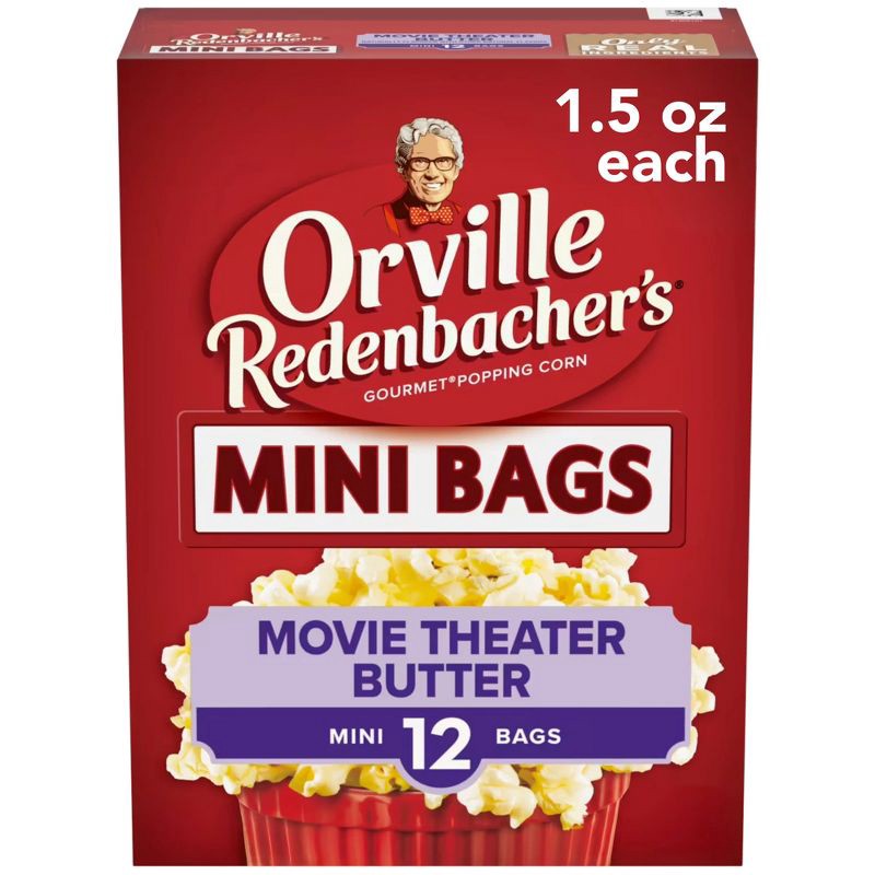 slide 1 of 7, Orville Redenbacher's Orville Redenbachers Mini Movie Theater Butter Microwave Popcorn - 12ct/17.98oz, 12 ct; 17.98 oz