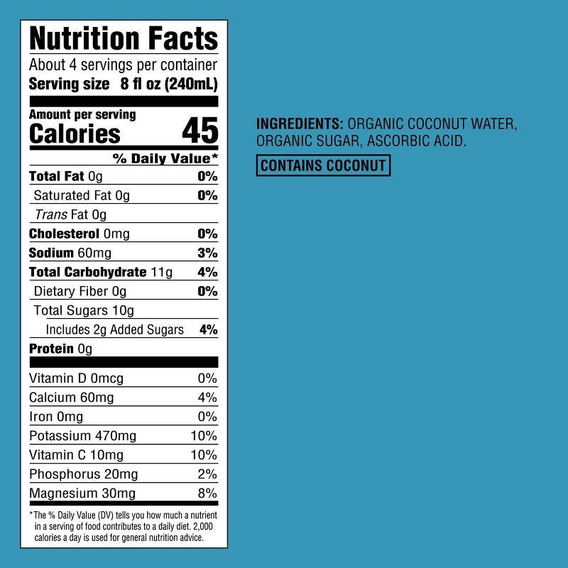 slide 4 of 4, Organic Original Coconut Water - 1L Carton - Good & Gather™, 1 liter