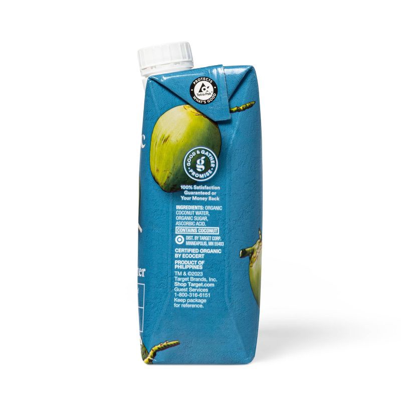 slide 4 of 5, Organic Original Coconut Water - 500ml Carton - Good & Gather™, 500 ml