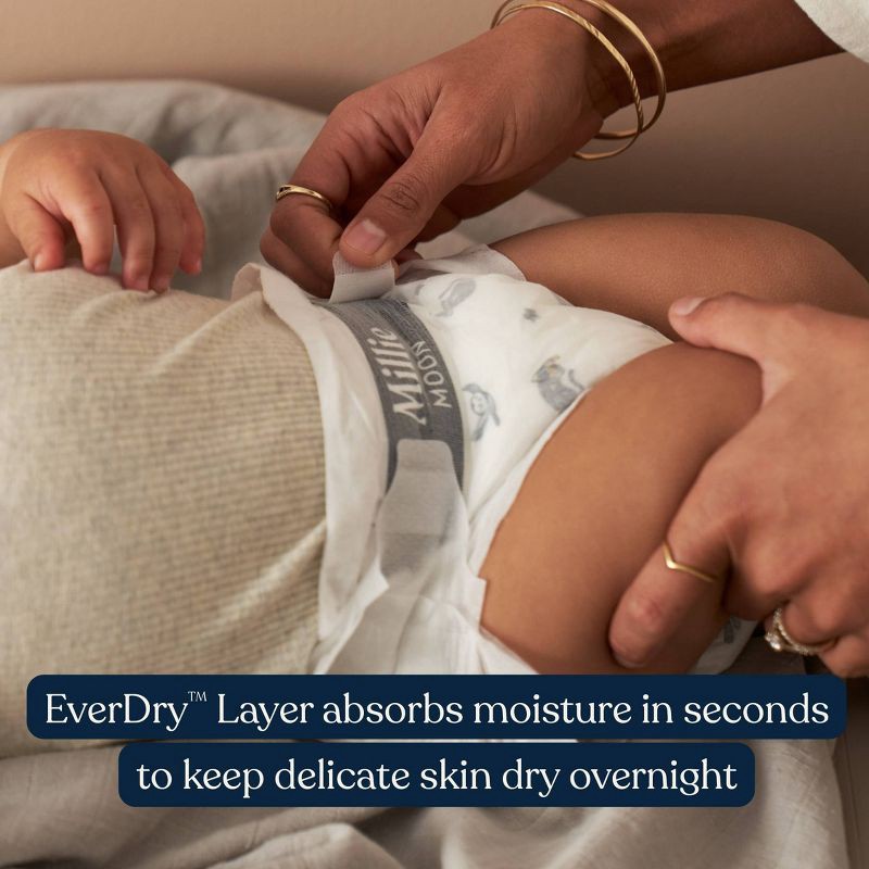 slide 4 of 9, Millie Moon Overnight Diapers - Size 4 - 58ct, 4 x 58 ct