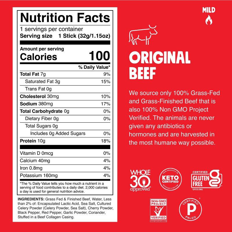 slide 3 of 8, Chomps Snack Sticks Chomps Original Beef Meat Sticks - 9.2oz/8ct, 9.2 oz, 8 ct