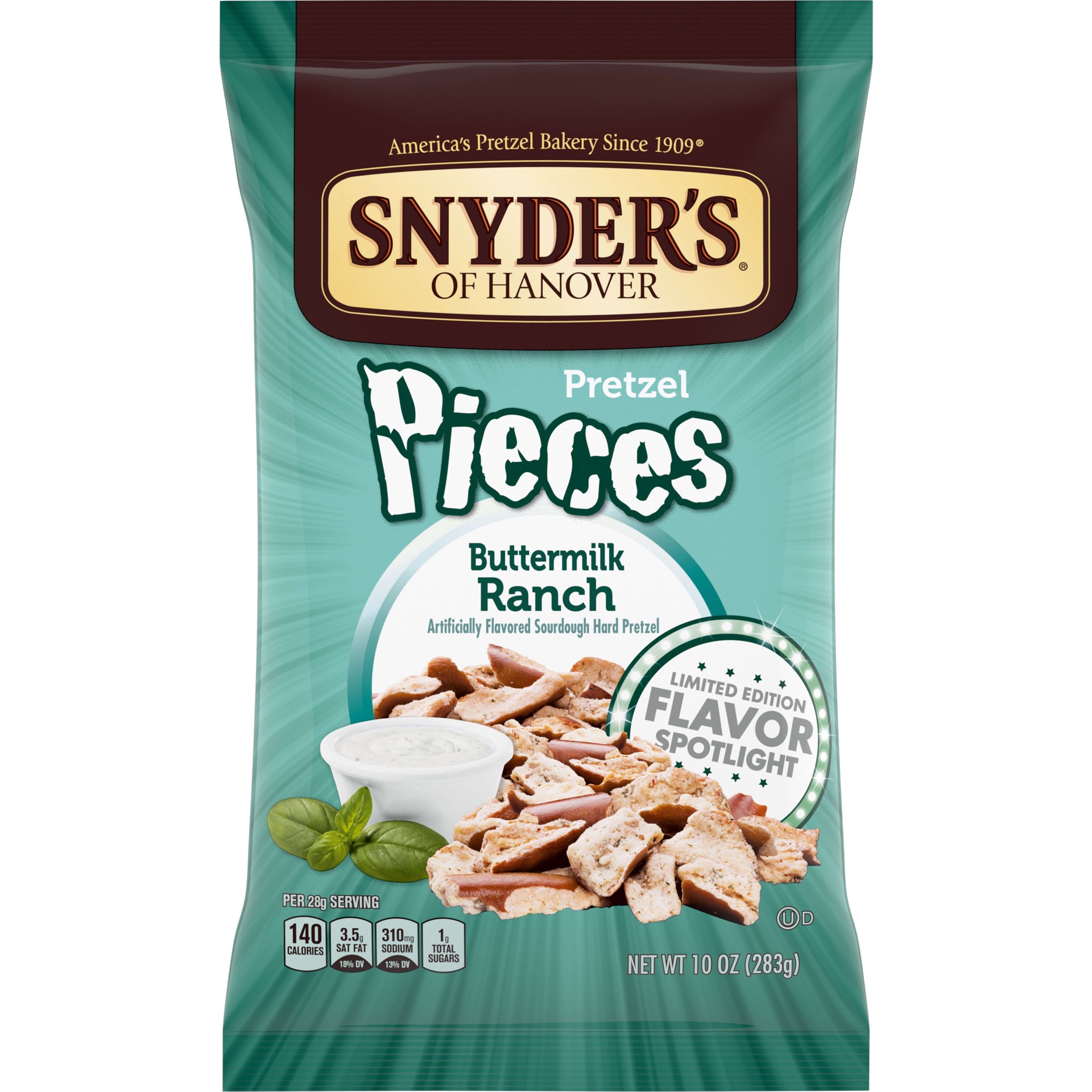 slide 1 of 11, Snyder's of Hanover Pretzel Pieces, Buttermilk Ranch, 10 Oz, 10 oz