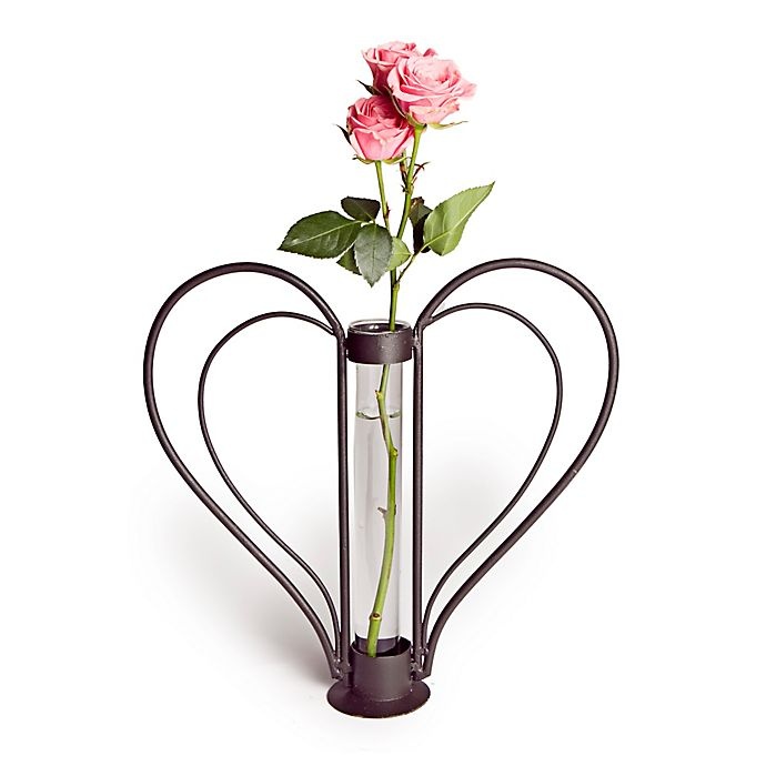 slide 2 of 2, Danya B. Sweetheart Iron Heart-Shaped Bud Vase, 1 ct