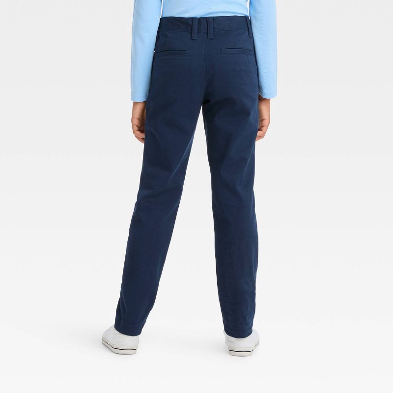 slide 2 of 3, Boys' Skinny Fit Uniform Pants - Cat & Jack™ Blue 14, 1 ct