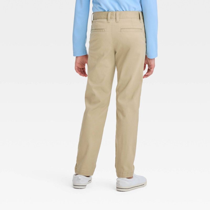 slide 2 of 3, Boys' Skinny Fit Uniform Pants - Cat & Jack™ Khaki 7, 1 ct