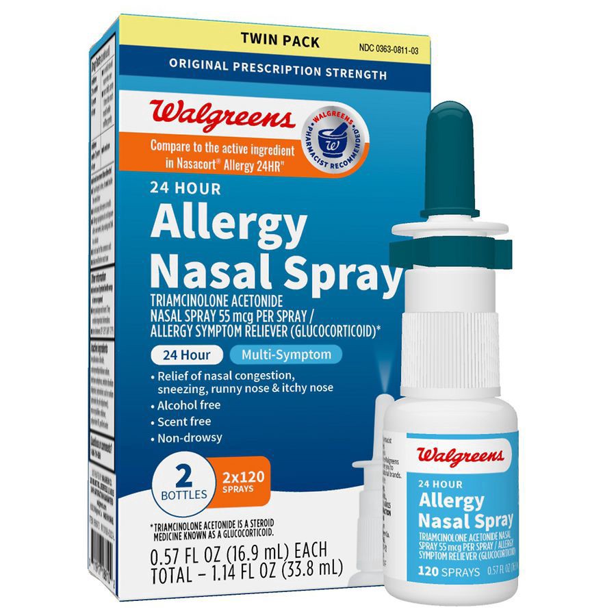 slide 3 of 5, Walgreens 24-Hour Allergy Relief Nasal Sprays, 2 ct; 0.57 fl oz