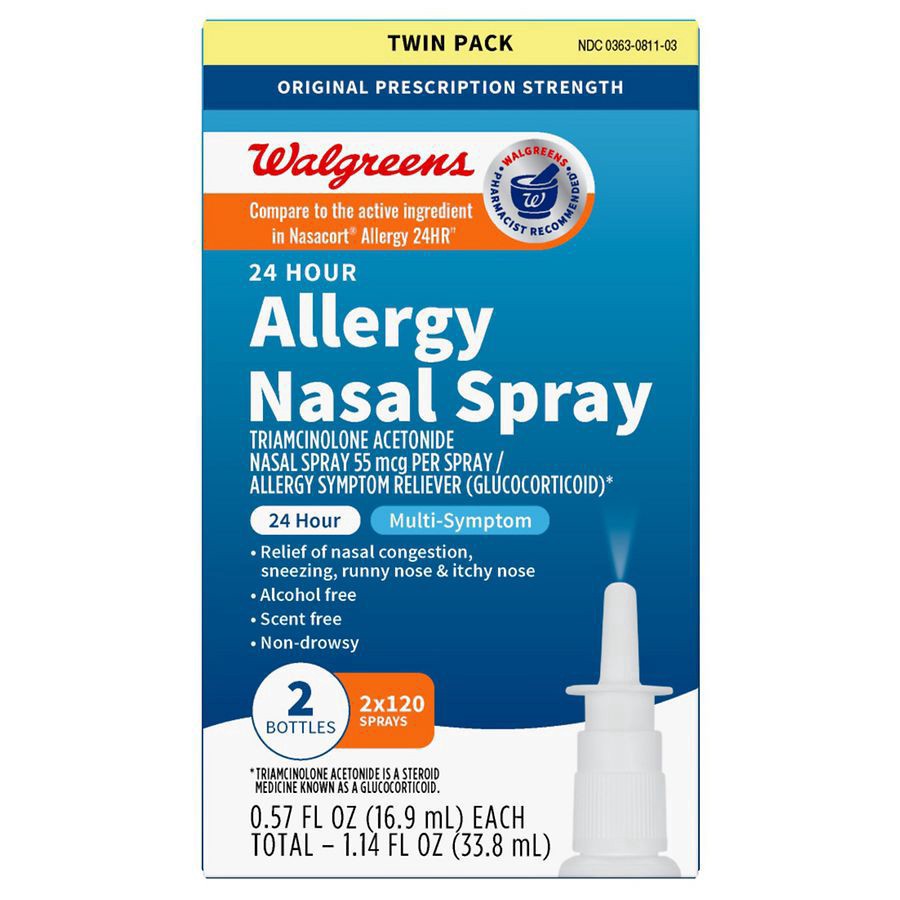 slide 1 of 5, Walgreens 24-Hour Allergy Relief Nasal Sprays, 2 ct; 0.57 fl oz