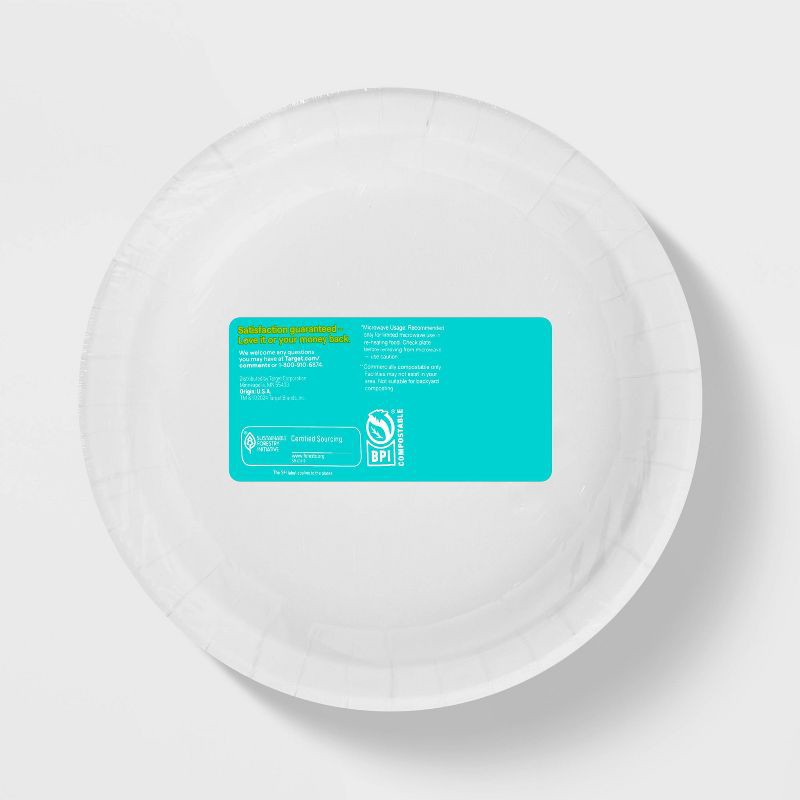 slide 3 of 3, Botanical Leaf Paper Plates 8.5" - 90ct - up&up™, 90 ct