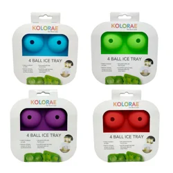 Kolorae 4 Ball Ice Tray, Assorted Colors