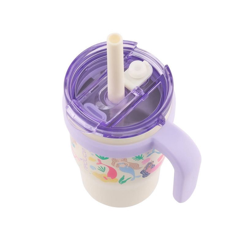 slide 4 of 6, Reduce 14oz Coldee Vacuum Insulated Stainless Steel Straw Tumbler Mermaids: Kids Leakproof BPA-Free Drinkware, 14 oz