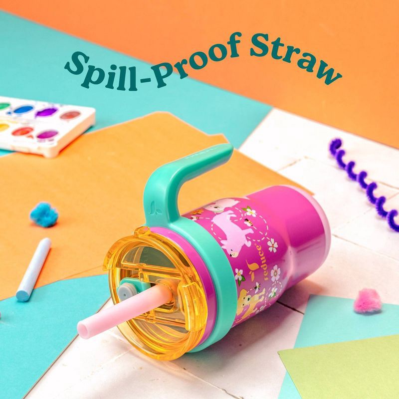 slide 6 of 7, Reduce 14oz Coldee Vacuum Insulated Stainless Steel Straw Tumbler Mermaids: Kids Leakproof Drinkware, 14 oz