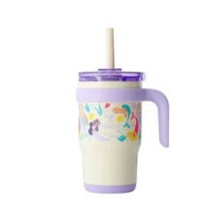 Reduce 14oz Coldee Vacuum Insulated Stainless Steel Straw Tumbler Mermaids: Kids Leakproof Drinkware